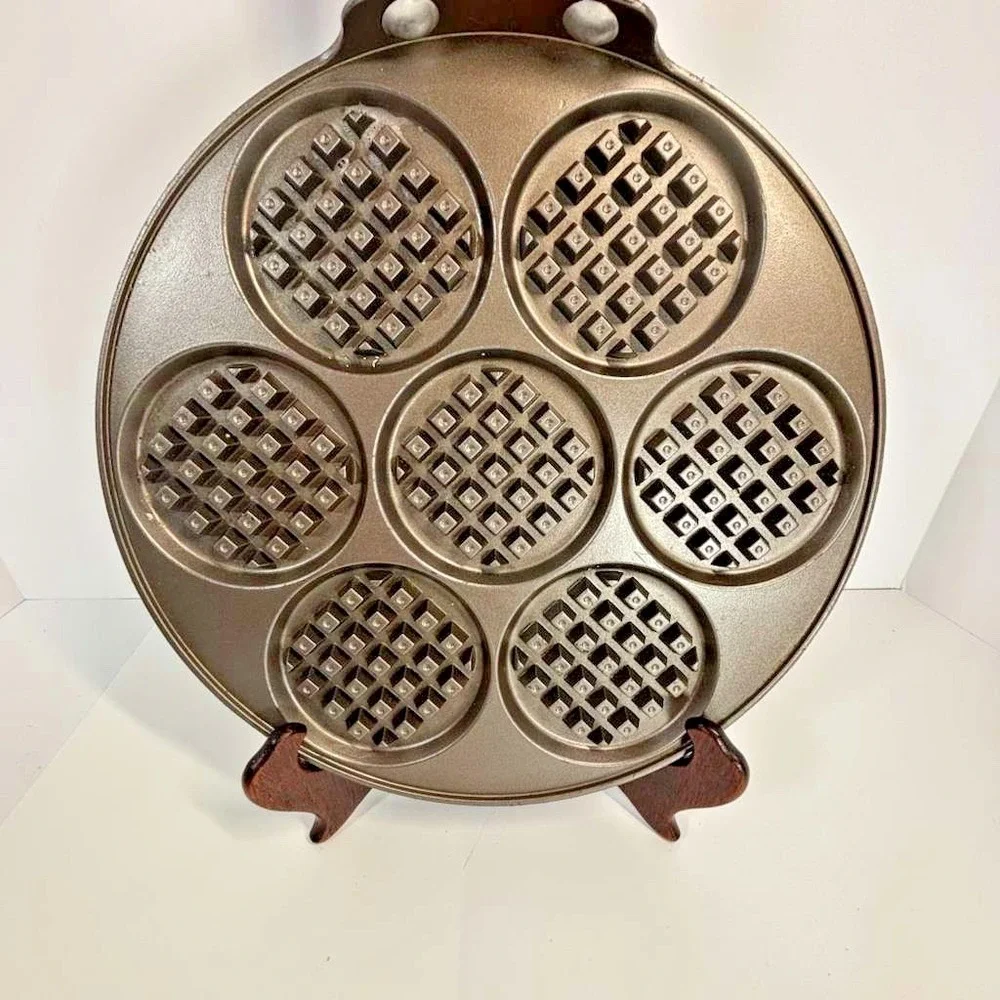 NORDIC WARE Non Stick Silver Dollar Waffle Chaffle Pan Makes 7 Waffles at Once